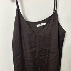 Brown Satin tank top